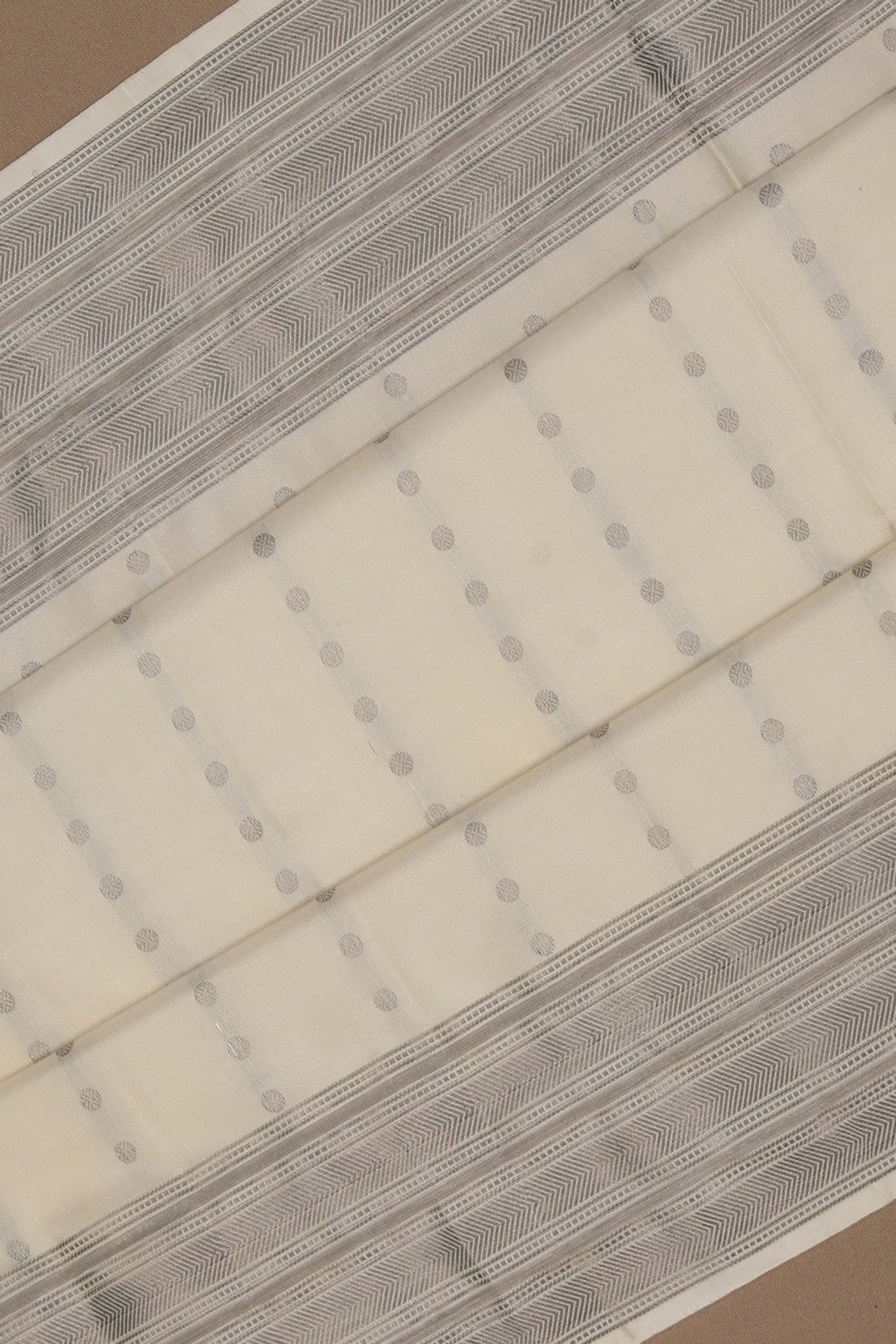 Image of A Classy Off-White South Silk Saree